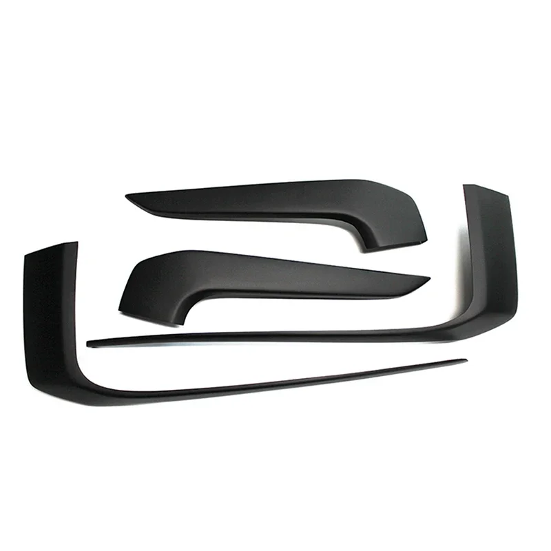 Front Bumper Side Strip Decoration Trim For MITSUBISHI TRITON L200 2019 2020 2021 ABS Matte Black Car Accessories