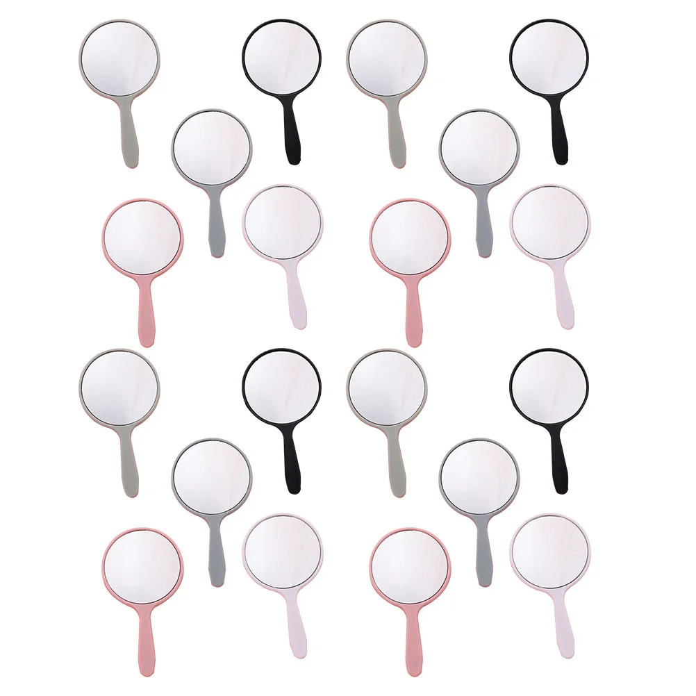 Specchi per trucco a mano semplici da 25 pezzi Specchio in vetro pratico e leggero per le donne Specchio per trucco a mano per strumenti di bellezza da viaggio