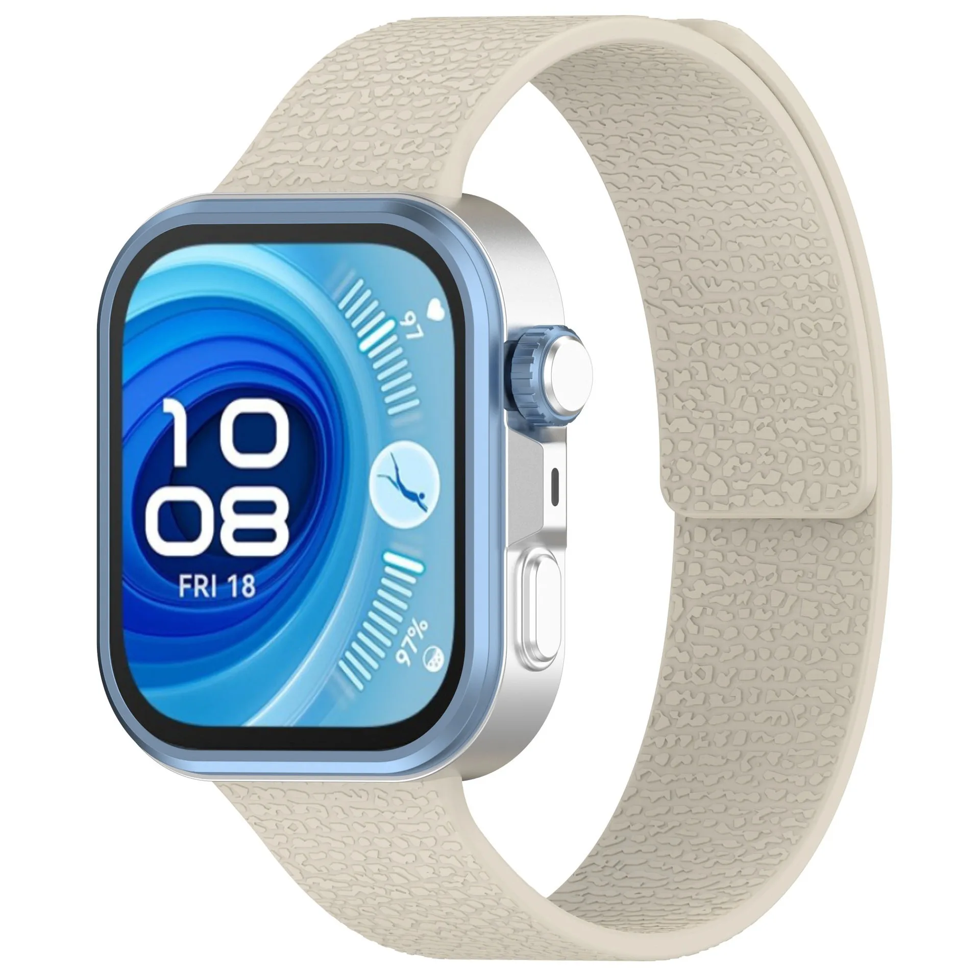 Litchi-Textur Silikon Magnetarmband für Huawei Watch Fit 4 Pro / Fit 4 / Fit 3
