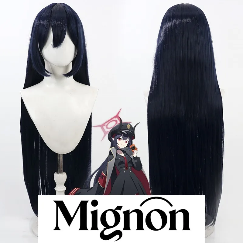 

Синий архив Motomiya Chiaki парик для косплея темно-синие длинные волосы подарок на Хэллоуин