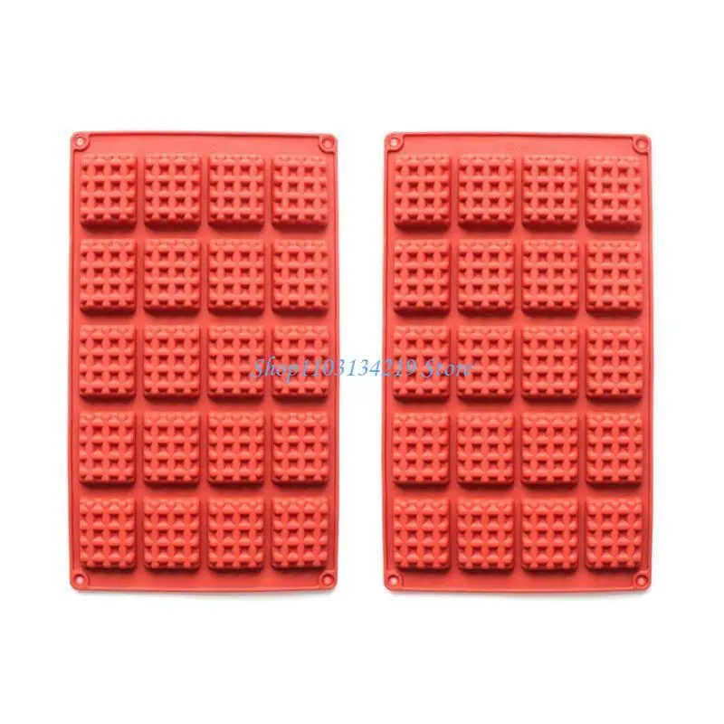 N5KC 2pc/set 18/20 Cavity Silicone Mold Maker Cake Cookie Chocolate Pan Baking