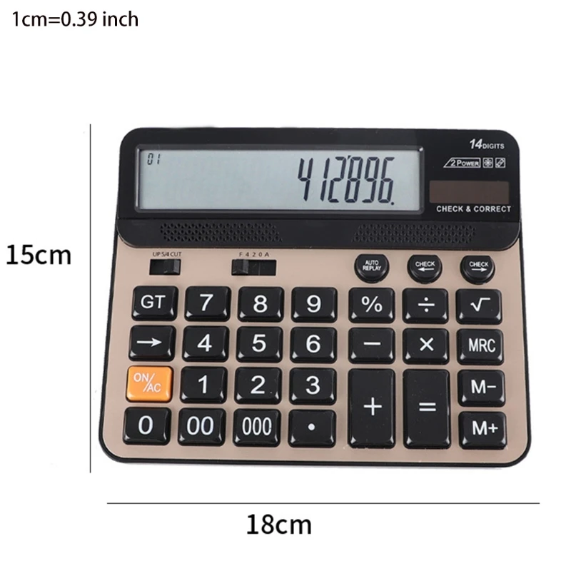 14 Digits Electronic Calculator Large Screen Desktop Calculators Home Office School Calculators Financial Accounting