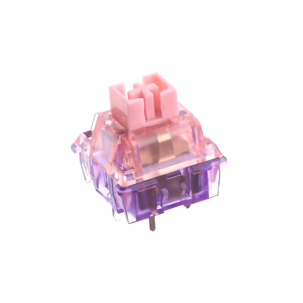 Custom 35 Pieces EPOMAKER Flamingo Linear Switch Set Factory Lubed POM Stem Dual Spring PC Housing for Mechanical Keyboard Gift