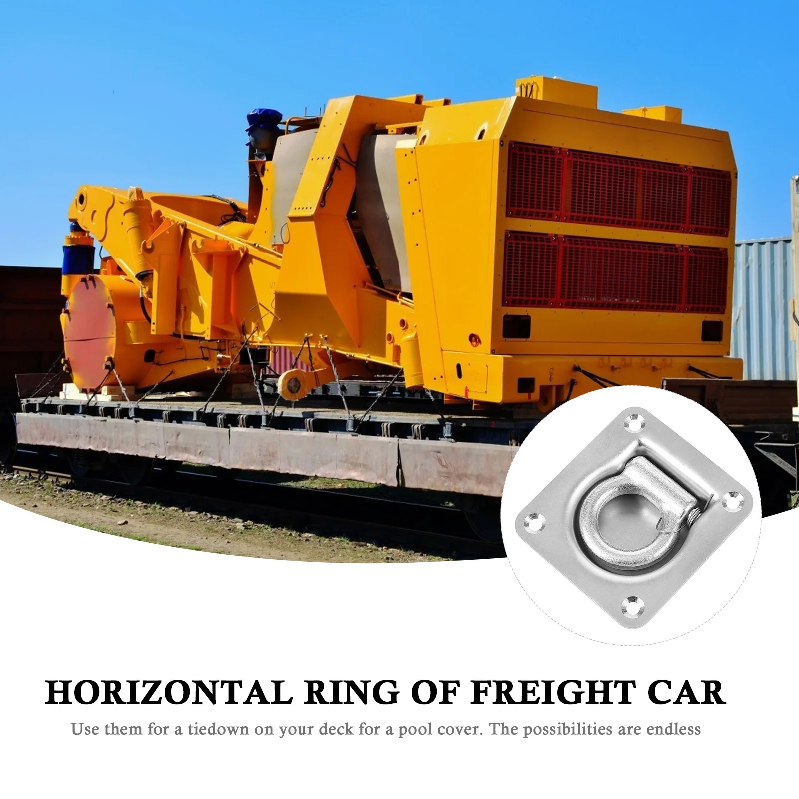 Galvanized D-shaped Ligation Ring Heavy Duty Lashing Rings Trailer Anchor Tie Down D Ring Stainless Steel Cargo Securement