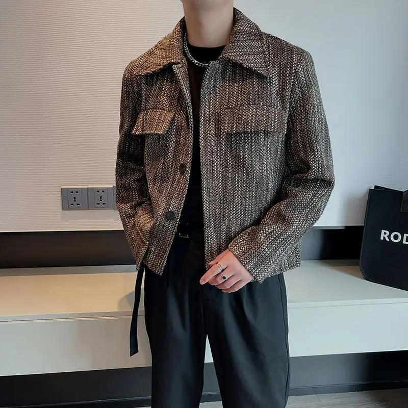 

2025 new spring and autumn trendy men's jackets, fashionable and casual splicing, versatile men's fashionable jackets