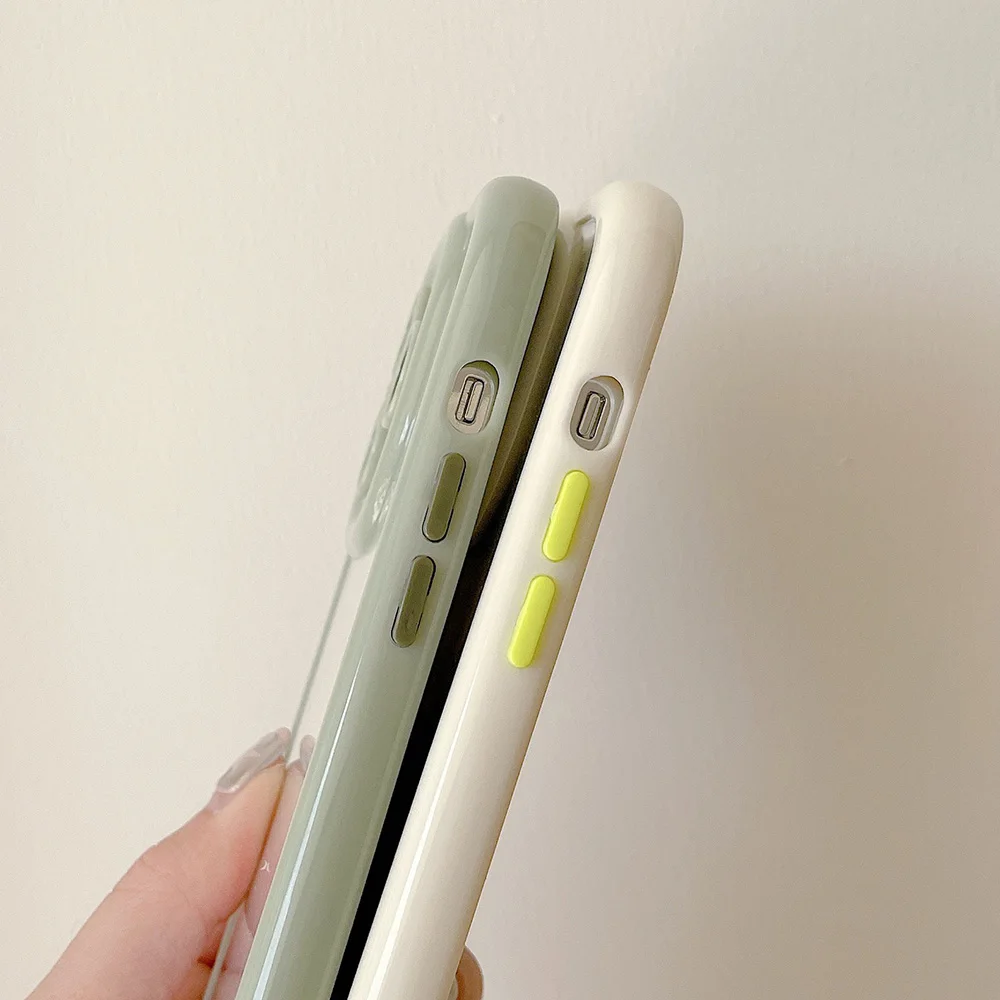 Candy Color Phone Case for iPhone 14 11 12 13 Pro Max X XR XS 7 8 SE Clear Shockproof Silicone Transparent Protection Back Cover image 5