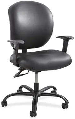 Safco Products 3391BV Alday 24-7 Ergonomic Rolling Task Chair with Vinyl Seat, Optional Arms, 500 lbs. Capacity Sold Separately