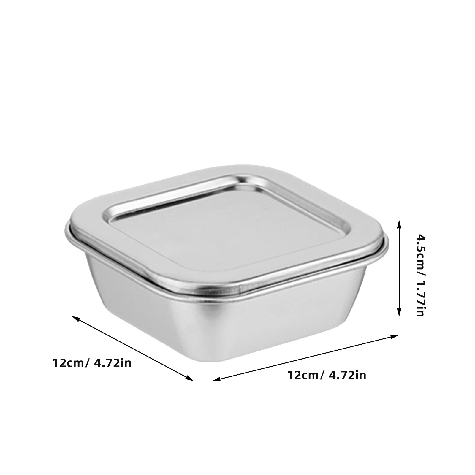 4 قطعة صناديق عينة من الفولاذ المقاوم للصدأ 400 مللي حاويات تخزين المواد الغذائية المقاومة للتسرب للمدرسة مقصف مختبر حاوية طعام محكمة الغلق #3