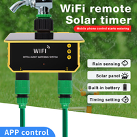 1/2 Way Solar WIFI Watering Timer Smart Irrigation System LCD Digital Sprinkler Timer Water Valve Controller for Garden Outdoor