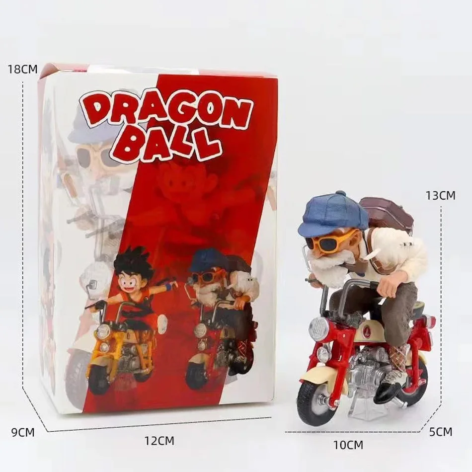 Neue 13cm Dragon Ball Z Anime-Figur Son Goku Master Roshi Motorräder PVC-Actionfigur Kame Sennin Motorrad Spielzeug für Kinder – Detail 7