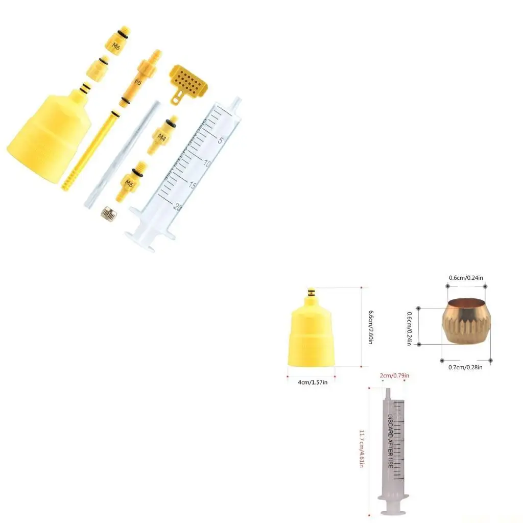 

U2JB Bicycles Hydraulic Disc Brake Mineral Oil Bleeds Set Bleeder Hydraulic Disc Brake Bleeds Set Bikes Brake Repair Tool