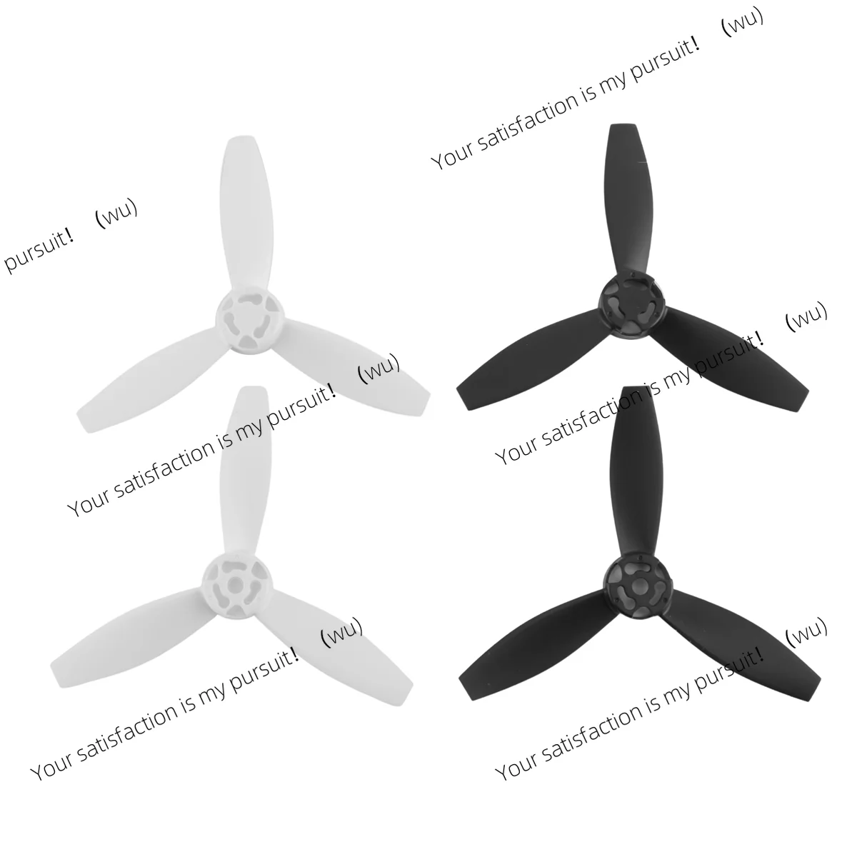 FOR  Propellers Props Replacement Parts Blades For Parrot Bebop 2 Drone Black White