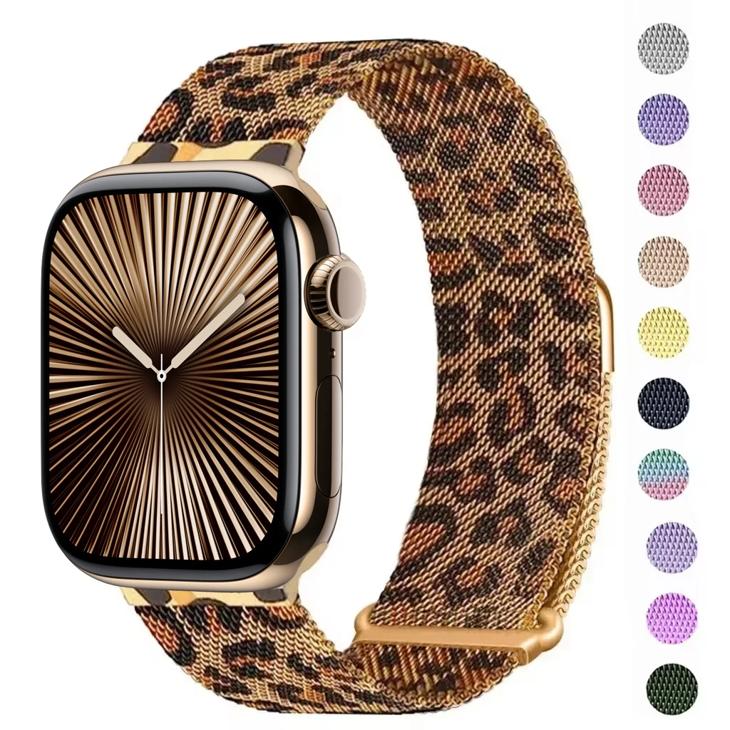 Milanese حلقة حزام لساعة أبل 46 مللي متر 45 مللي متر 44 مللي متر 40 مللي متر 41 مللي متر فخر سوار iwatch سلسلة 10/9 8 7 6 SE 5 4 3 الترا 2 49 مللي متر