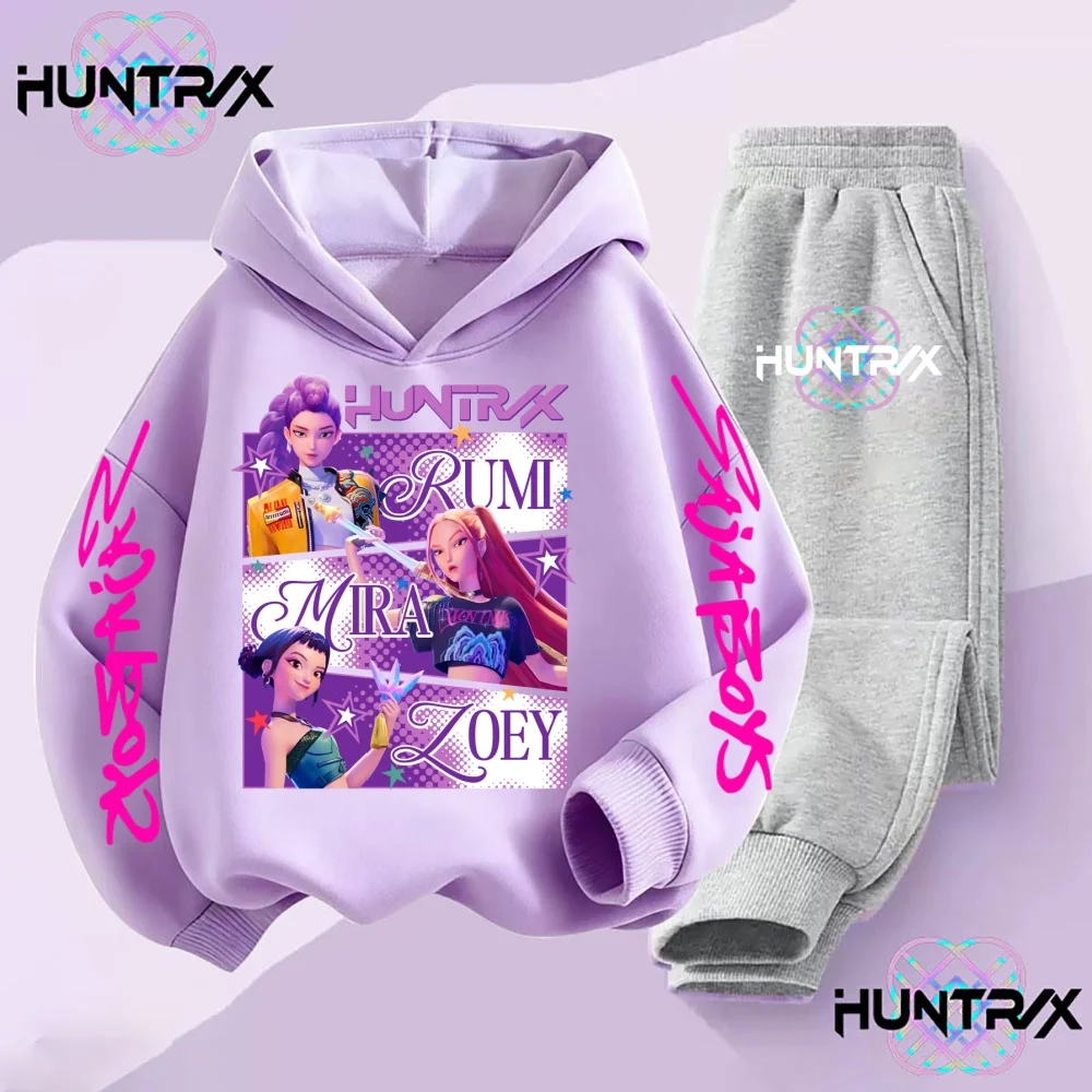 الأطفال هوديس مجموعات Kpop شيطان الصيادين ساجا الفتيان البلوز الفتيات الفتيان بلوزات أنيمي شاحنة الخريف ملابس الاطفال غير رسمية #5