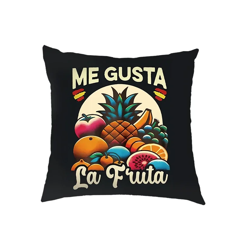 Me Gusta La Fruta España Cushion Covers I Like Fruit Pillowcase Throw Pillow Cover Office Bedroom Living Room Home Decorations