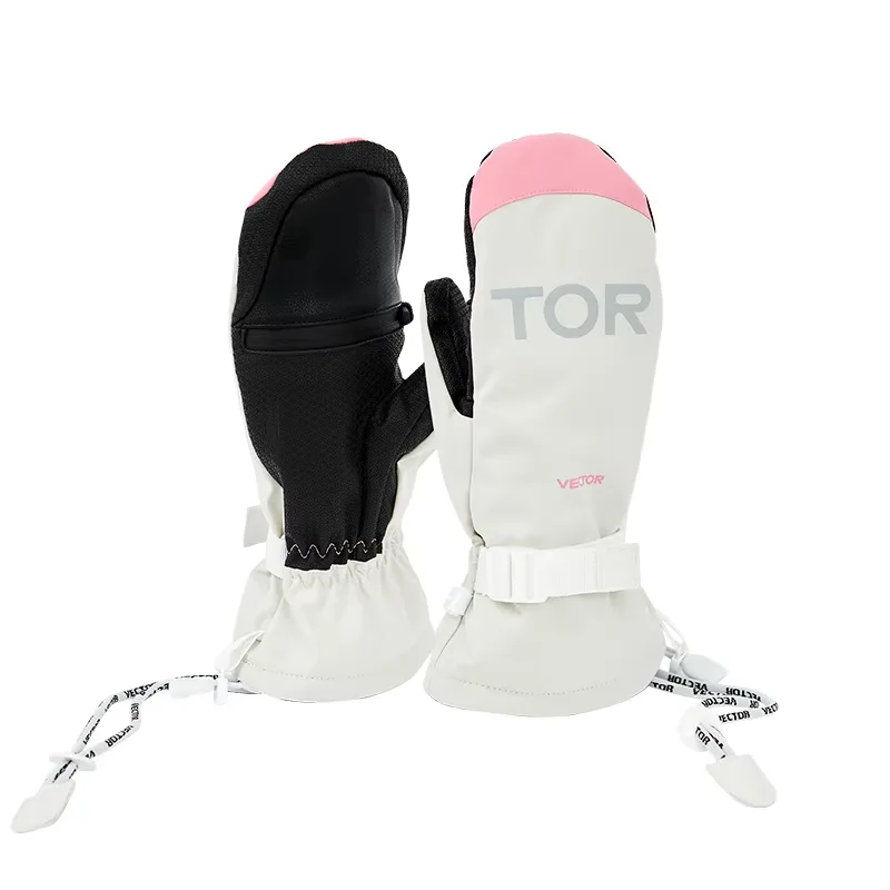 vector-women's-men's-outdoor-double-board-snowboarding-waterproof-wear-resistant-semi-detachable-gloves-3m-cotton