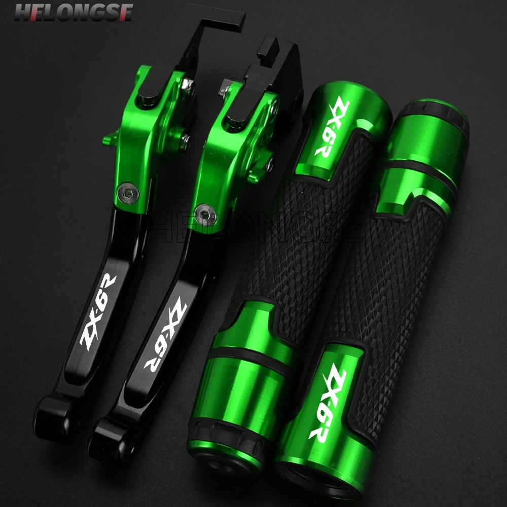

Motorcycle Adjustable Foldable Brake Clutch Levers FOR Kawasaki ZX6R ZX-6R ZX 6R 2019-2020 2021 2022 Handle Handlebar Grips Ends