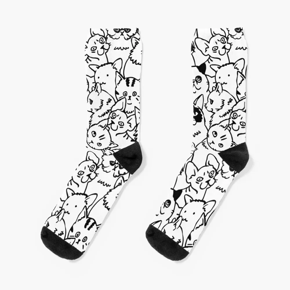 

Oh Cats Socks cartoon FASHION christmas gift sports and leisure Women's Socks Men's hiphop kids custom Socks Women's Men's