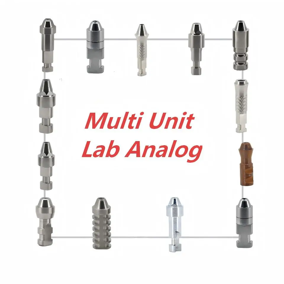 Multi Unit Lab Analog Dental Implant Model Replica For Osstem Nobel ITI MIS Screw Retained Prosthetic Restoration Lab Materials