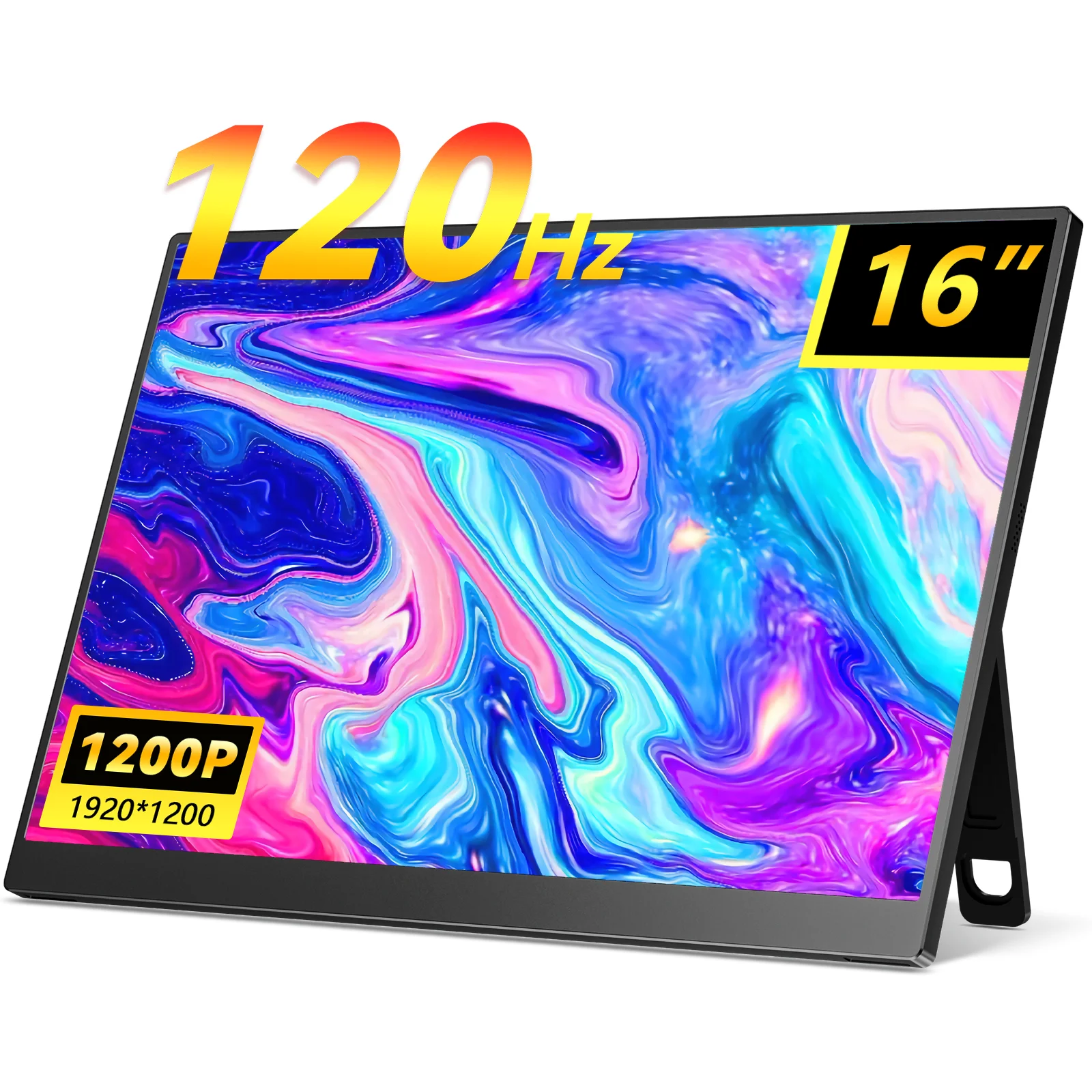 

16-inch 2.5K Portable Gaming Monitor with 144Hz Refresh Rate, 2560x1600 IPS Display, 100% sRGB Coverage, AMD FreeSync Technology