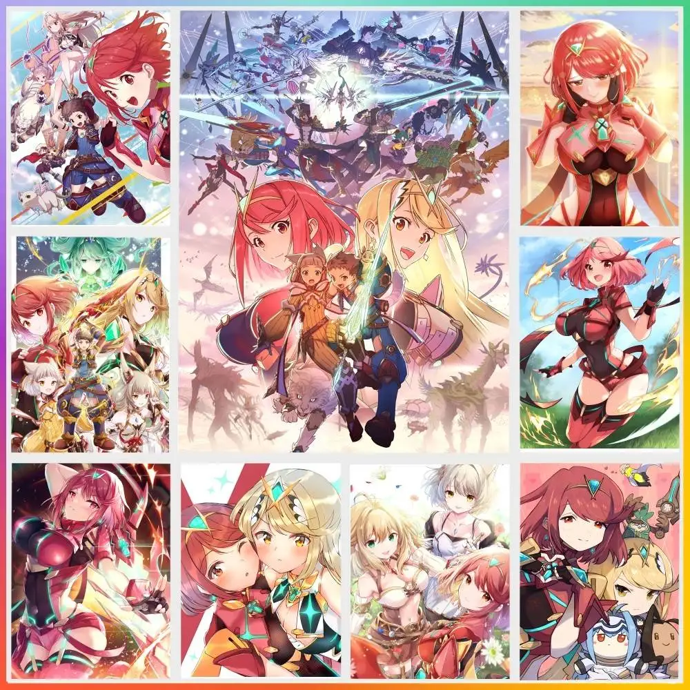 Póster de Anime Xenoblade Chronicles 2 Pyra con impresiones, decoración para el hogar, dormitorio, sala de estar, regalo