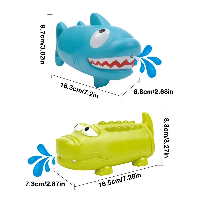 Spray Bagno Doccia Bagno Giocattoli Spiaggia estiva Piscina Gioca a giocattoli Spruzzo d'acqua estraibile Giocattolo Coccodrillo Squalo Maialino Acqua