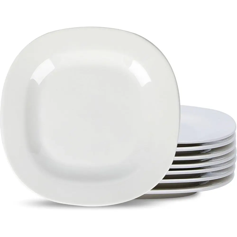 

Quadro 4-Piece Salad Plate Set Porcelain, White