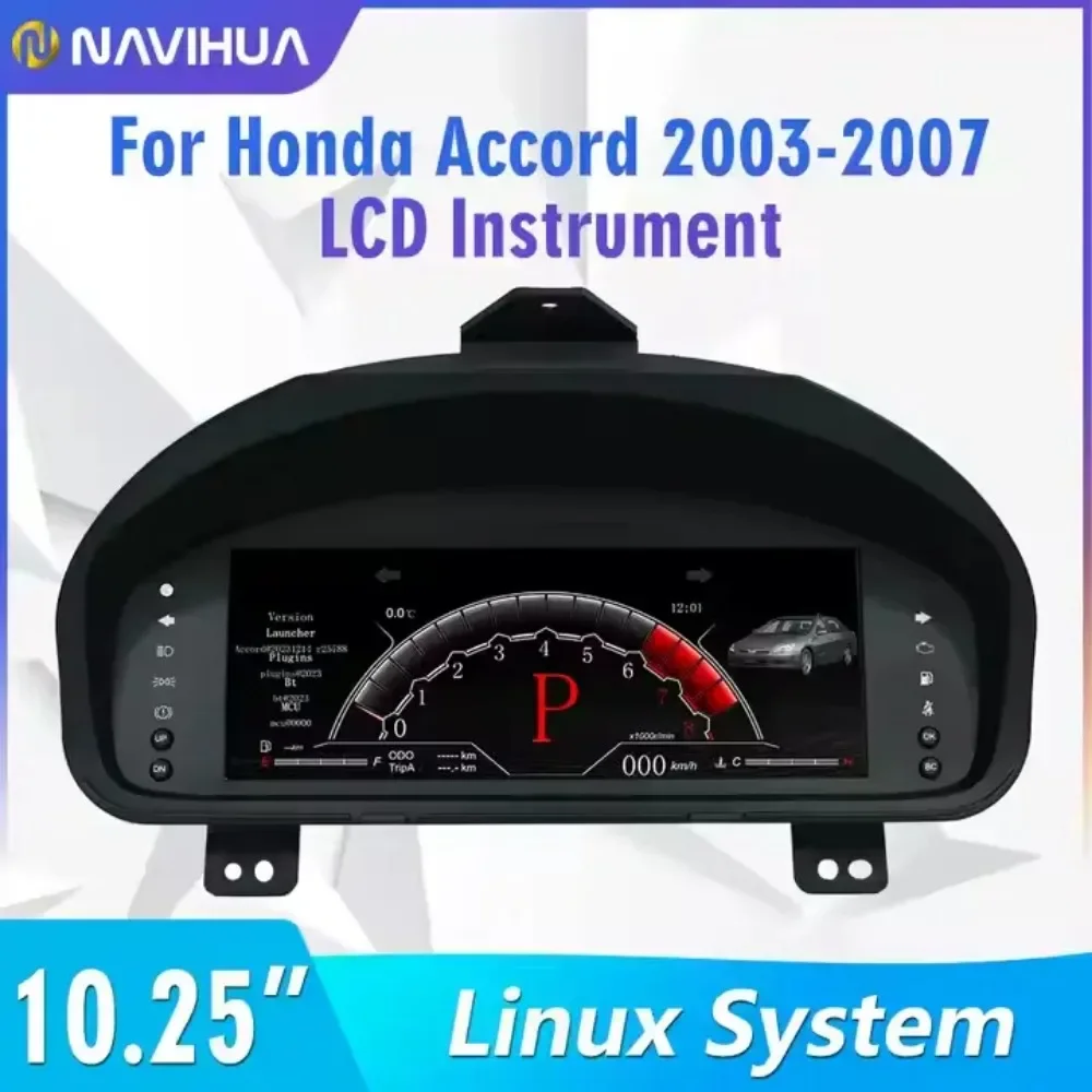 NaviHua New Upgrade Car Digital Cluster LCD Dashboard Auto Speedometer Virtual Cockpit For Honda Accord 2003 2007