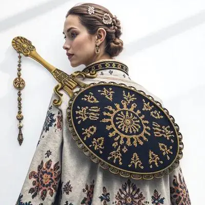 

Cute Vintage Handheld For Women Compact Portable Travel Makeup Mirror Small Size Retro Metal Hand Mirror Car Travel Bathroom