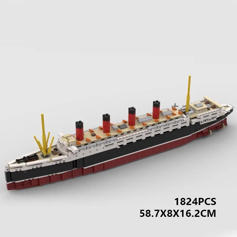 

Пользовательский Moc-58644 Rms Lusitania Ocean Liner Steamship, масштаб 1:400, 1824, детали