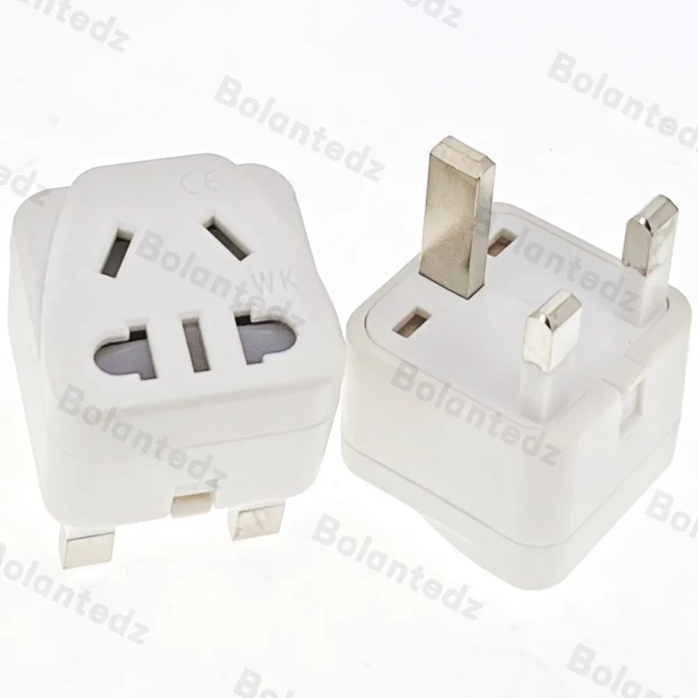 1Pcs US AU EU CN To UK Plug Adapter Converter Electrical Socket British Ireland Cyprus Malta Malaysia Singapore Travel Adapter