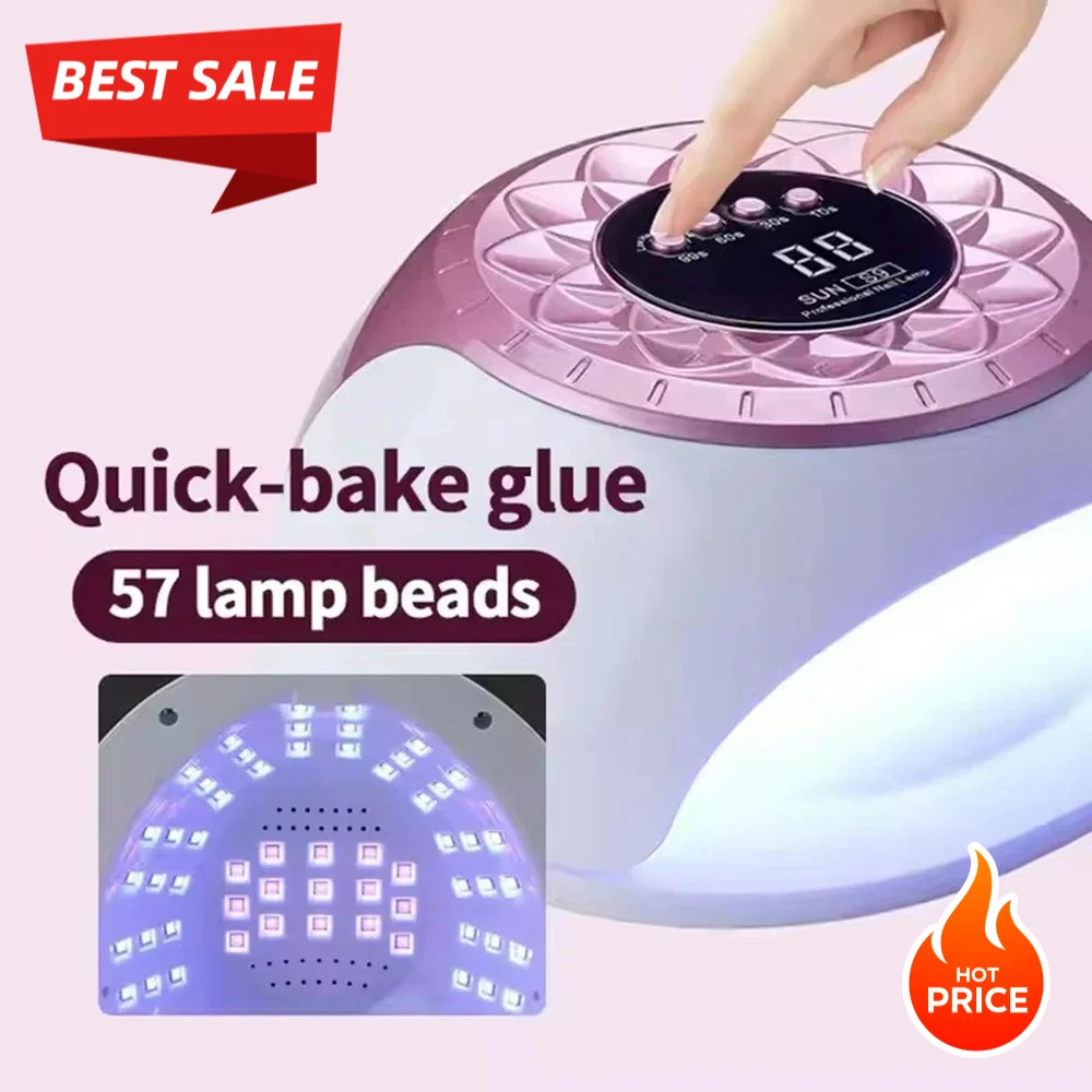 S9 268W UV LEDネイルランプ 家庭用 オールインワン ジェルネイルドライヤーライト 速乾性 57個のビーズ 手足用 自動センサー付き