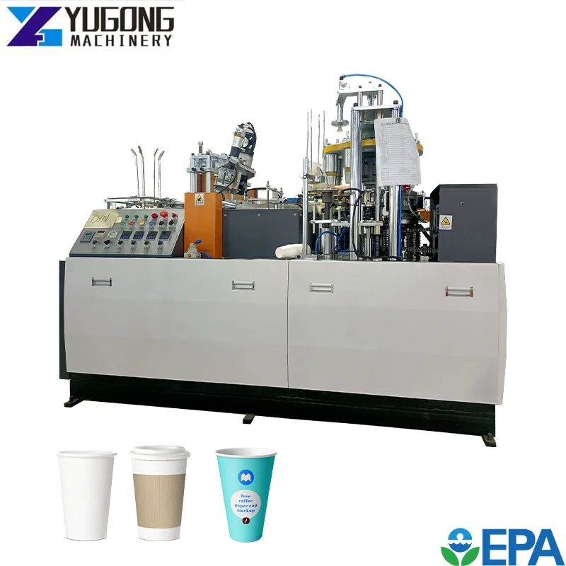 YG Factory Single Layer Paper Cup Making Machine Paper Coffee Cup Forming Automatic Milk Tea Cup Paper Screen Printing Equipment