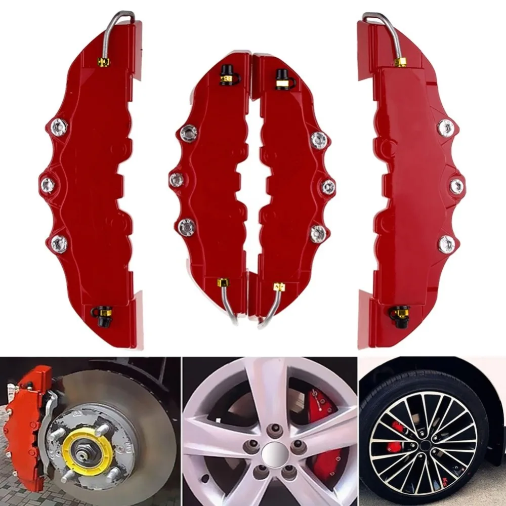 2pairs Durable Car Brake Caliper Cover auto accessories ABS Plastic Front/Rear 3D Brake Calliper Cover Brake Caliper Cover