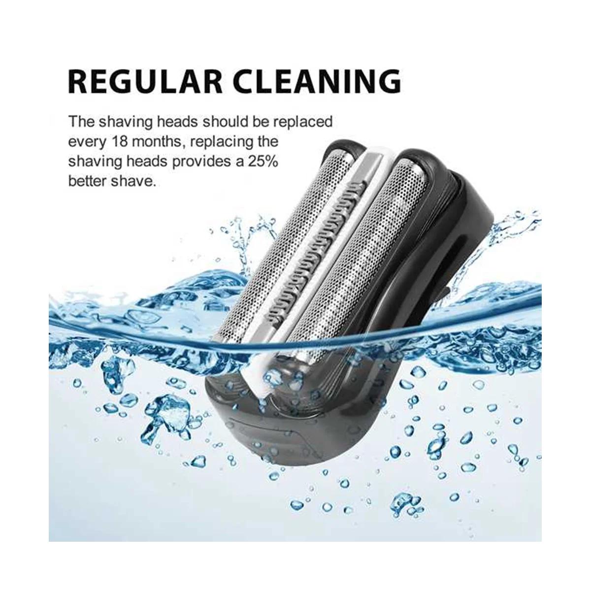 Cabezal de repuesto para Afeitadora eléctrica, cabezal de repuesto para serie 3 32B, compatible con modelos 3000S, 3010S, 3040S, 3050Cc