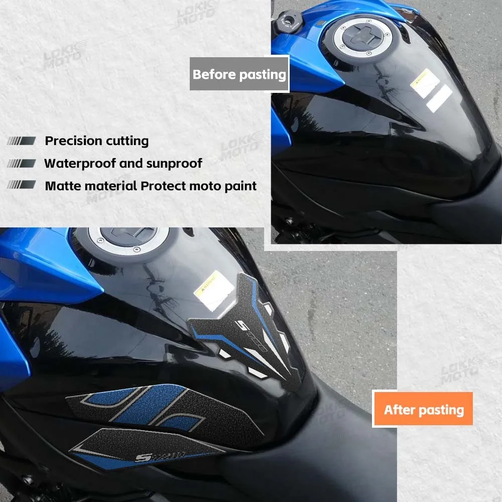 For GSX-S750 GSX S750 Z 2017-2021 GSXS750 gsxs 750 Waterproof Fuel Tank Stickers Kit Frosted Decorative Protection Accessories