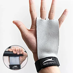 1 Pair Hand Grip Synthetic Leather Crossfit Gymnastics Guard Palm Protectors Pull Up Horizontal Bar Weight Lifting Guantes Gym