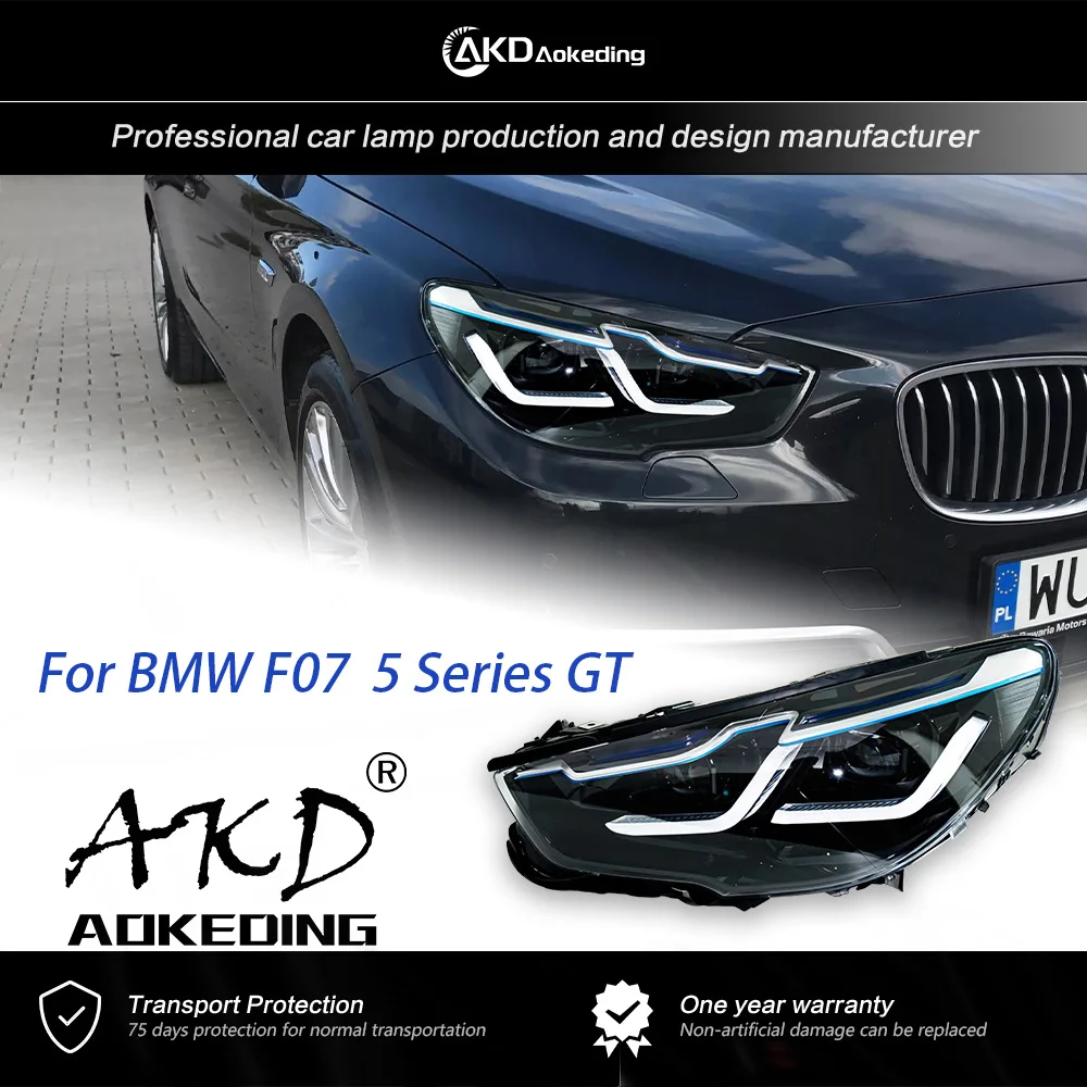 AKD Car Styling for BMW F07 5 Series GT 5GT LED Angel eye Headlight DRL Hid Head Lamp Bi Xenon Beam Automotive Accessories