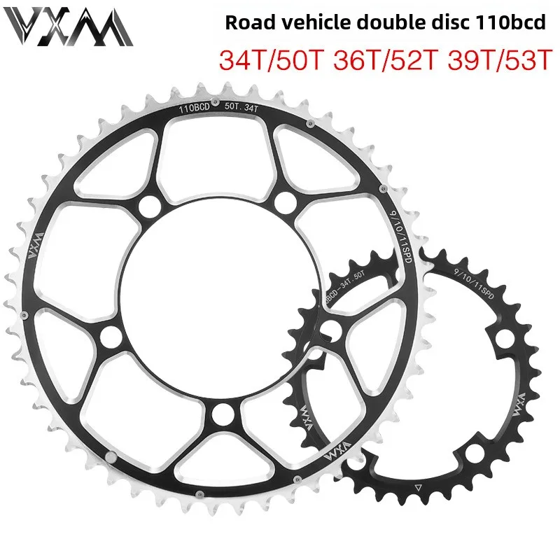 Road car die disc 110BCD power die disc 35/50T 36T/52T 39/53T folding car double disc  bicicleta accesorios y piezas bmx grips