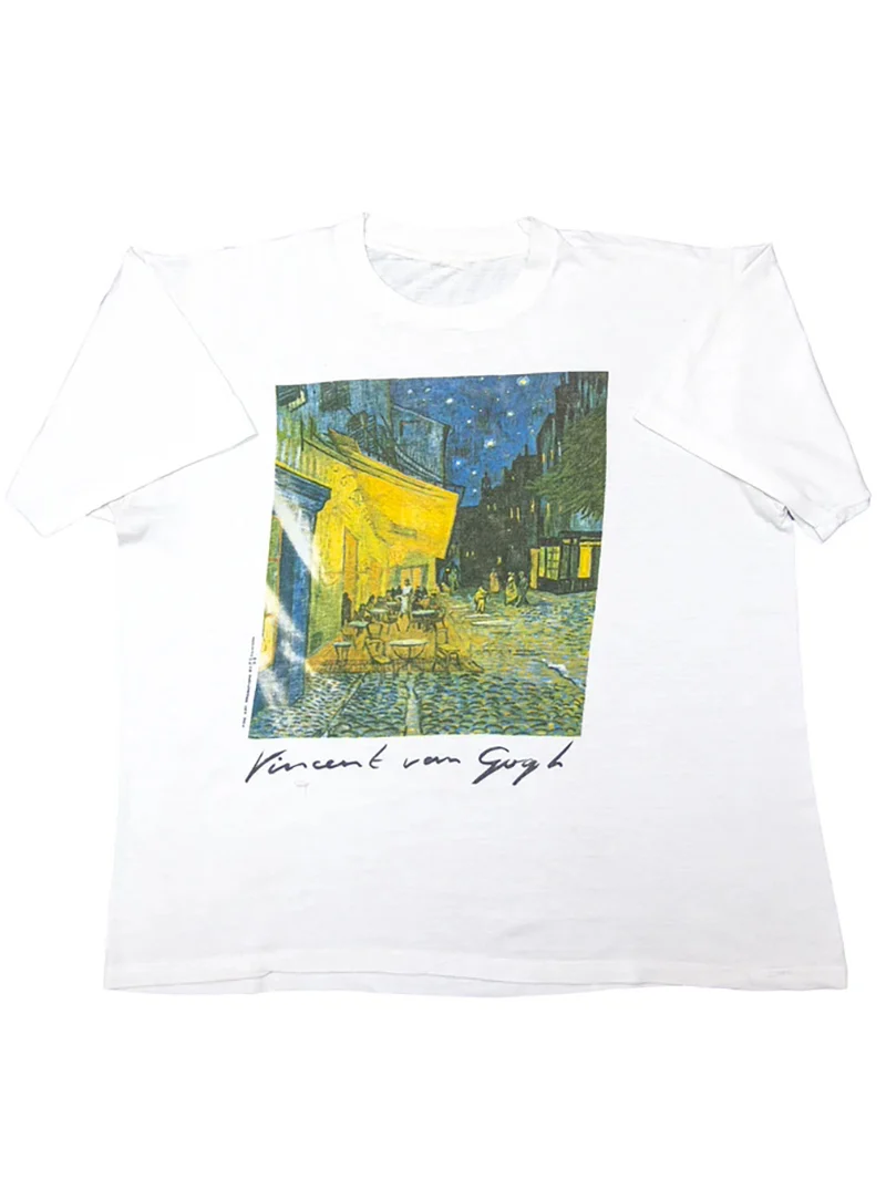 

Футболка Van Gogh Ce Terrace at Night, дышащая, впитывающая пот, из хлопка, с цифровым принтом, в уличном стиле, летняя