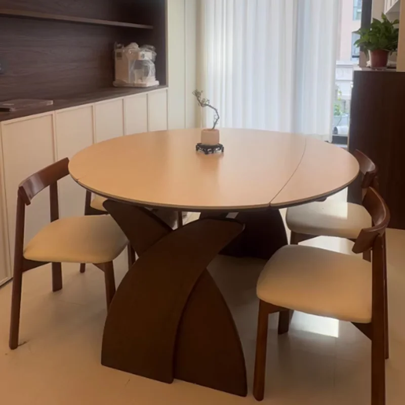 Modern Wood Nordic Dining Table Restaurant Console Gaming Mahjong Dining Table Reception Space Saving Mesa Commercial Furniture