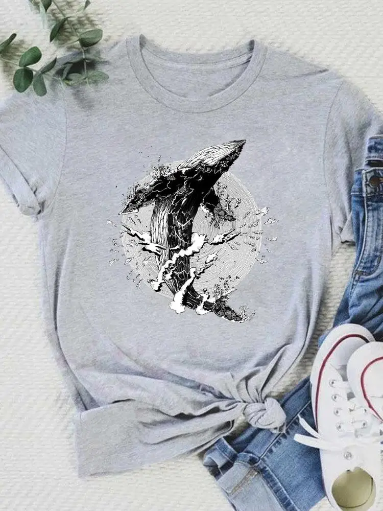 

Love Beach Animal Trend Cute 90s Clothes Women Female Summer T Clothing Print Graphic Tee Fashion Short Sleeve Casual T-shirts