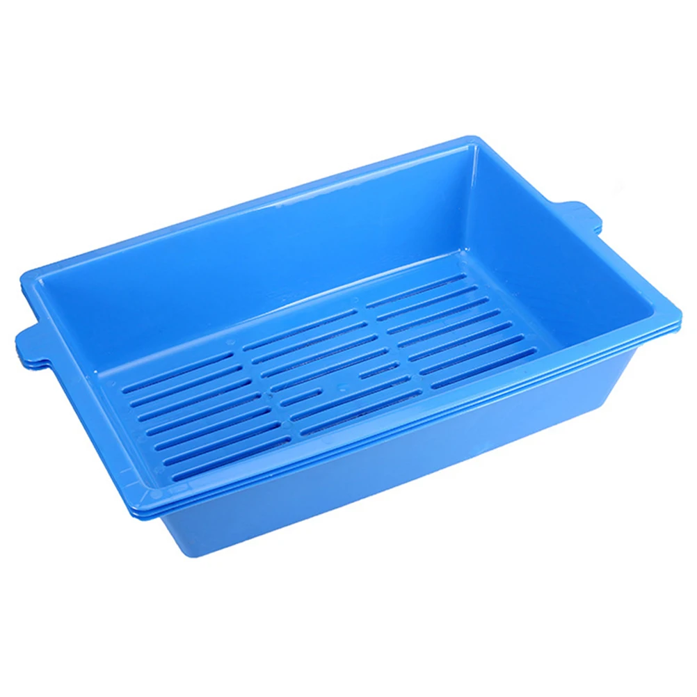 

1pc Litter Box Leak Proof Pet Litter Toilet Toilet Easy Cleaning Spill Prevention Cat Basin Cat Supplies Home Use Blue