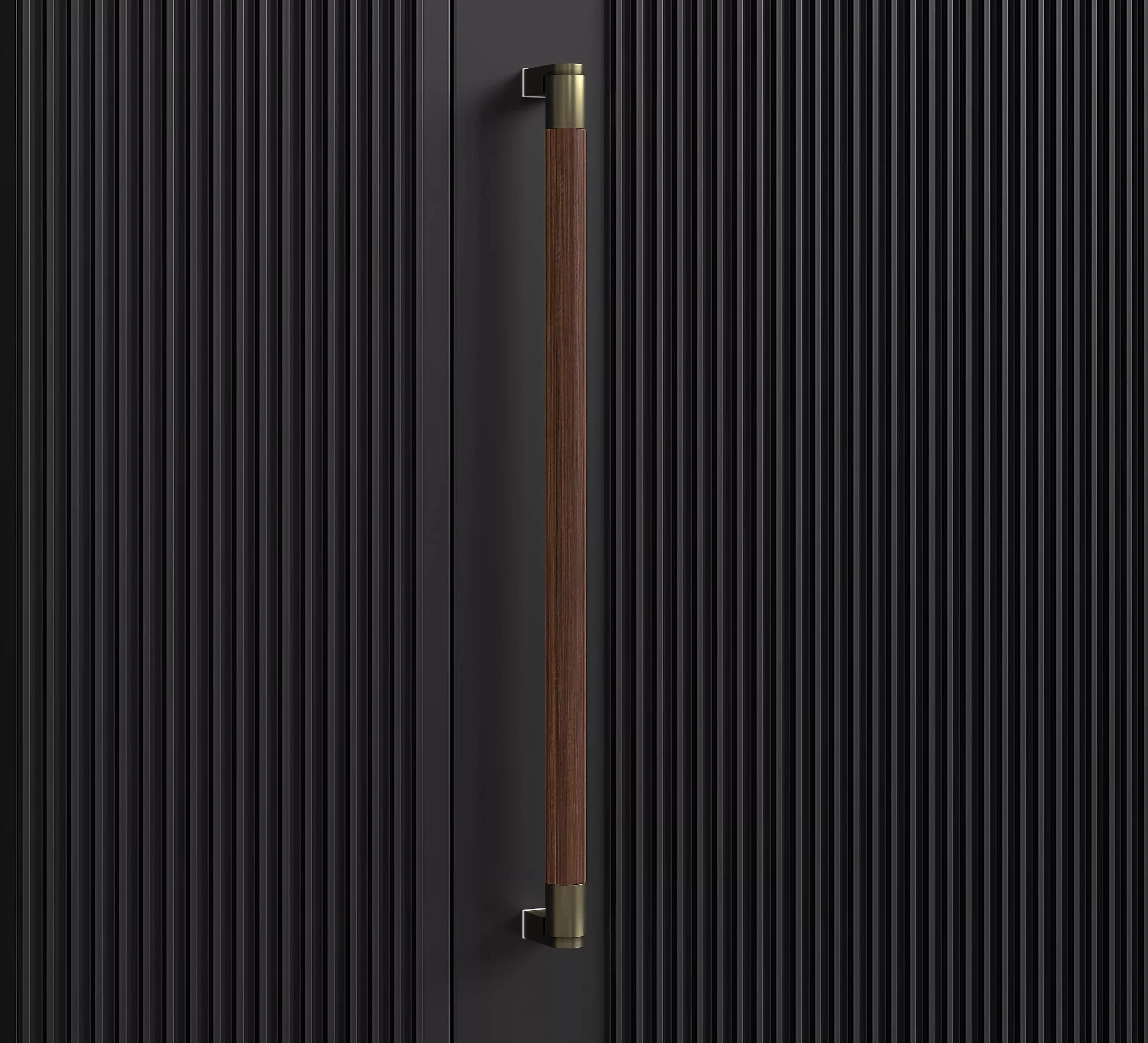 High-grade walnut solid wood door handle, log sliding glass door shop office meeting room wooden