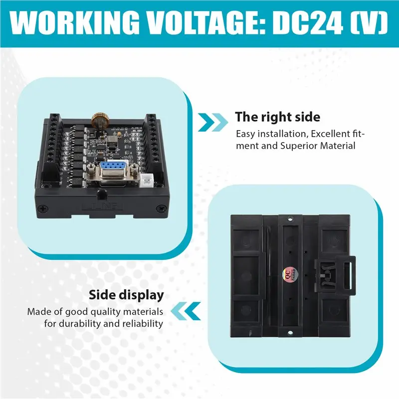 ABGE-Programmable Controller FX1N-20MT PLC Module Regulator Industrial Control Board DC24V Programmable Logic Controller