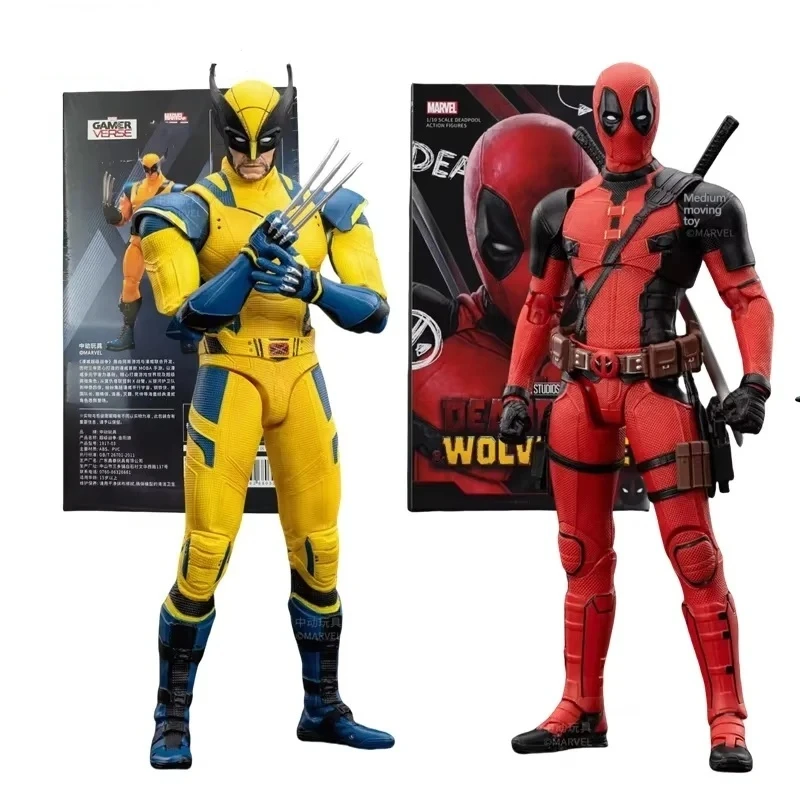 

In Stock18cm Deadpool Wolverine Superhero Action Figures Toys Boxed Collectible Desktop Decoration Display Adult Kids Gift