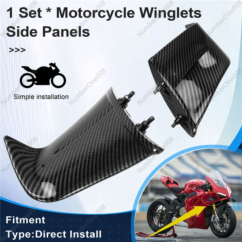 ألواح جانبية لأجنحة الدراجات النارية جناح ثابت للدراجات الهوائية هدية لـ Ducati Panigale V4 V4S V4R 2022 2023-AD39