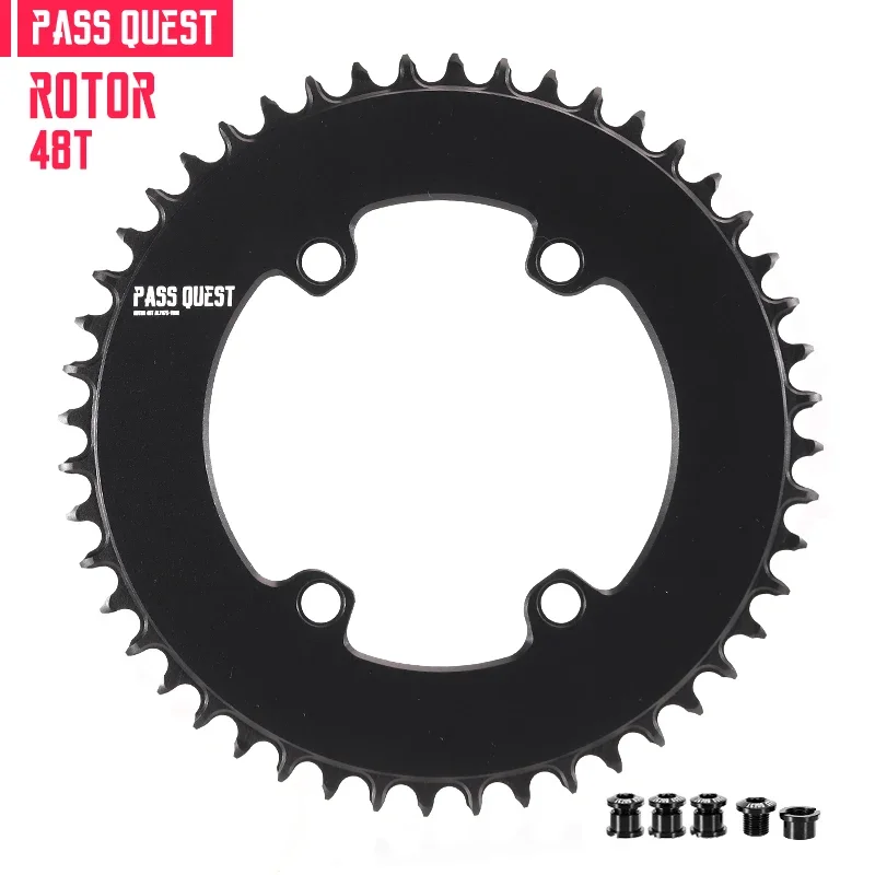 PASS QUEST 110BCD smal breed kettingblad voor rotor AERO crankstel 40T-60T rond weg zwart 9-12 versnellingen kinnenwiel