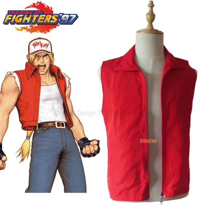 

KOF King of Fighters Terry Bogard Jacket Game Vest Cosplay Costume Halloween Carnival Party Costume