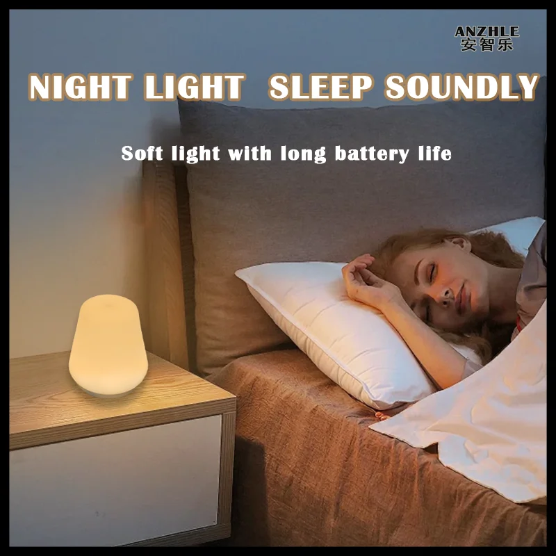 

USB Charged Bedside Night Light for Bedroom Sleep with Colorful Warm Light Touch Functionand Timing Feature Suitable forHome use